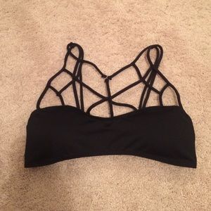Black strappy bralette