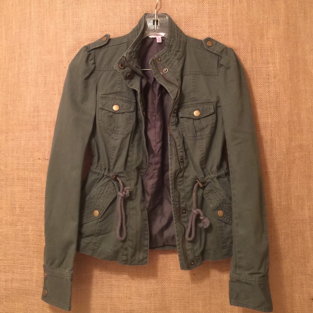 Olive Green Military Style Jacket