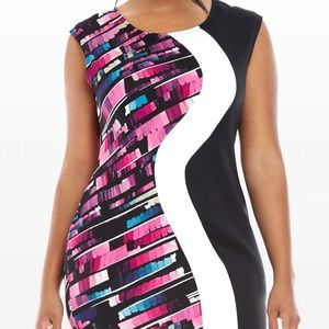 Colorful color-blocked dress