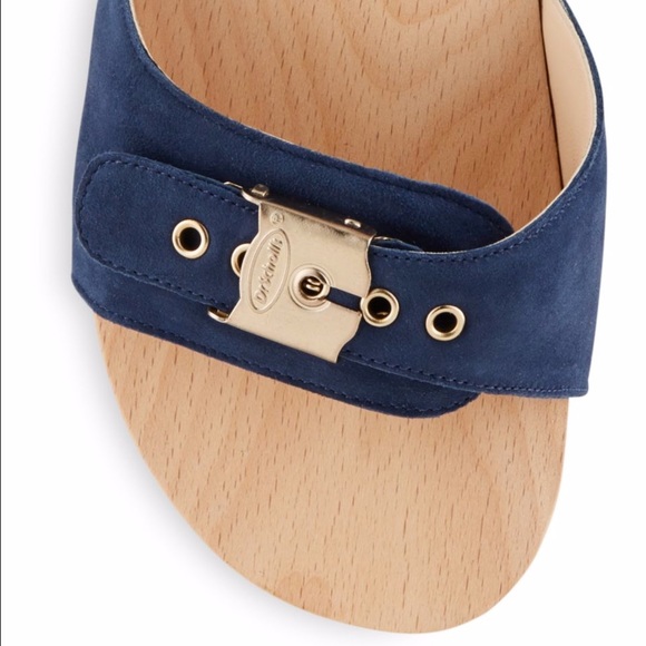 Dr Scholl's Original Suede & Wood Slide Sandal 8 - Picture 3 of 4