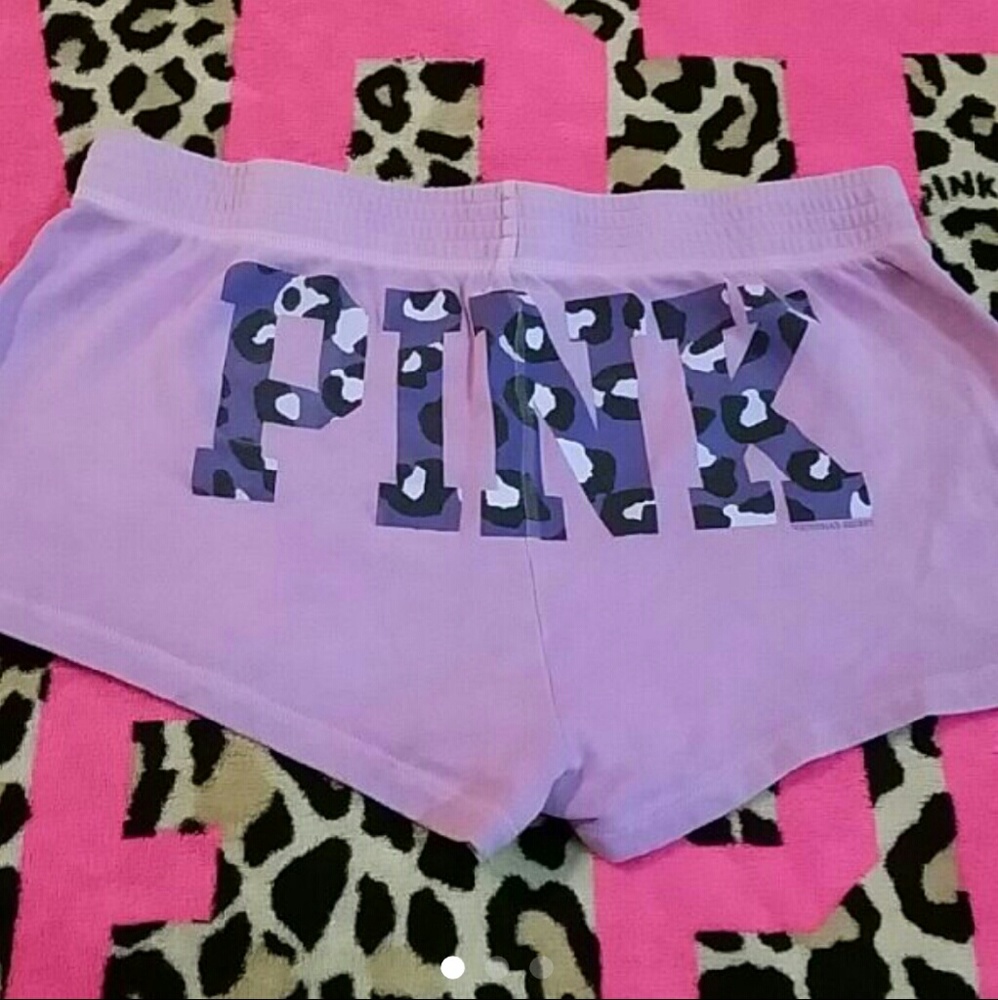 Victorias secret pink leopard shorts
