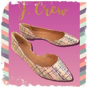 🆕J. Crew D'orsey Tweed Flats