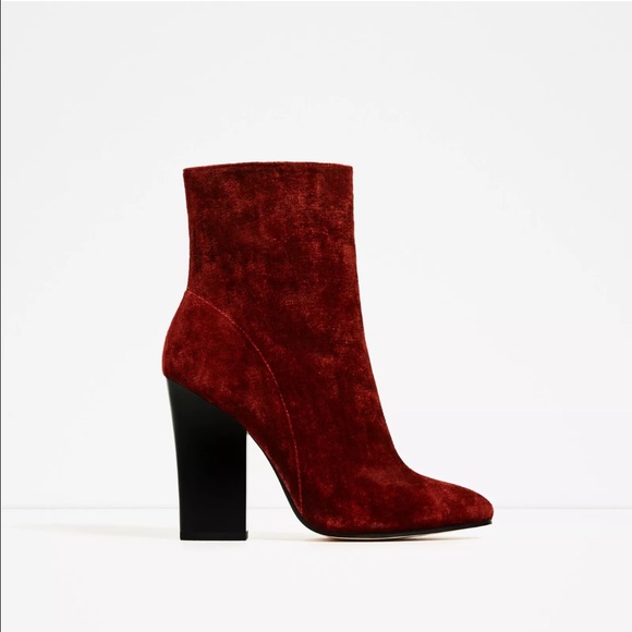 Zara velvet ankle boots - Picture 3 of 4