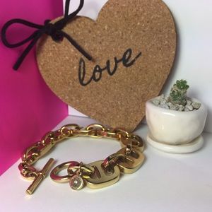 MK Gold-Tone Maritime Link Toggle Bracelet