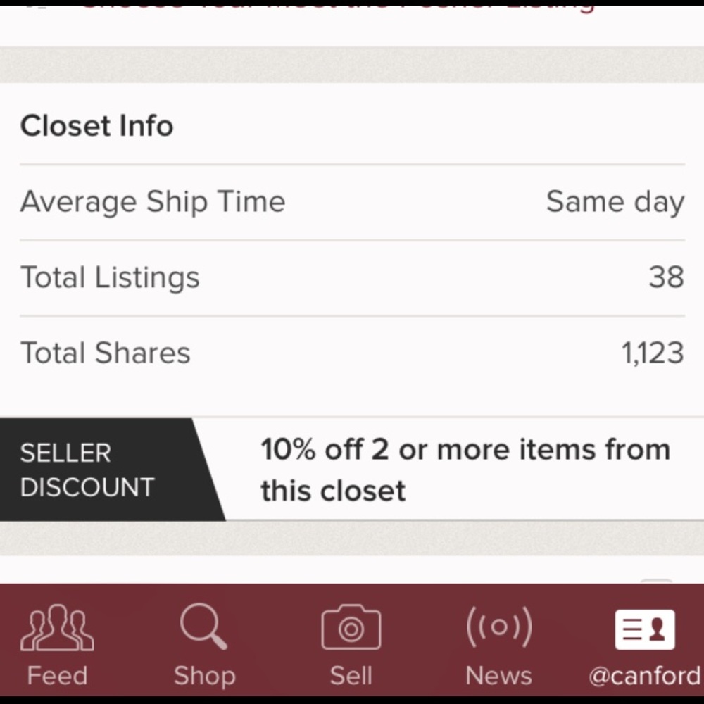 Closet stats