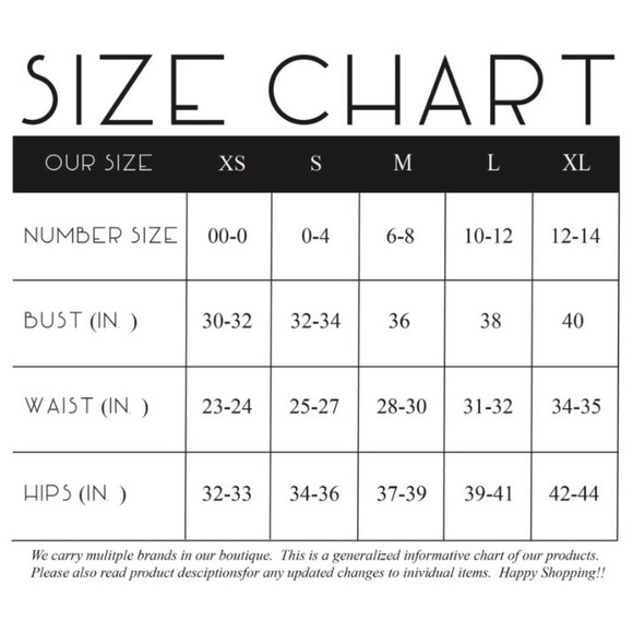 Sizing Guide – The Nod Boutique