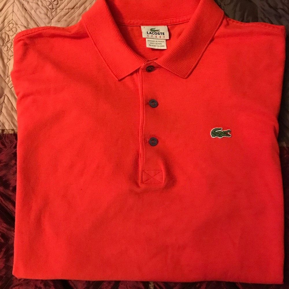 Men's Lacoste Orange Polo
