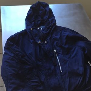 Gap LG Petite Coat Navy-removable long sleeve vest