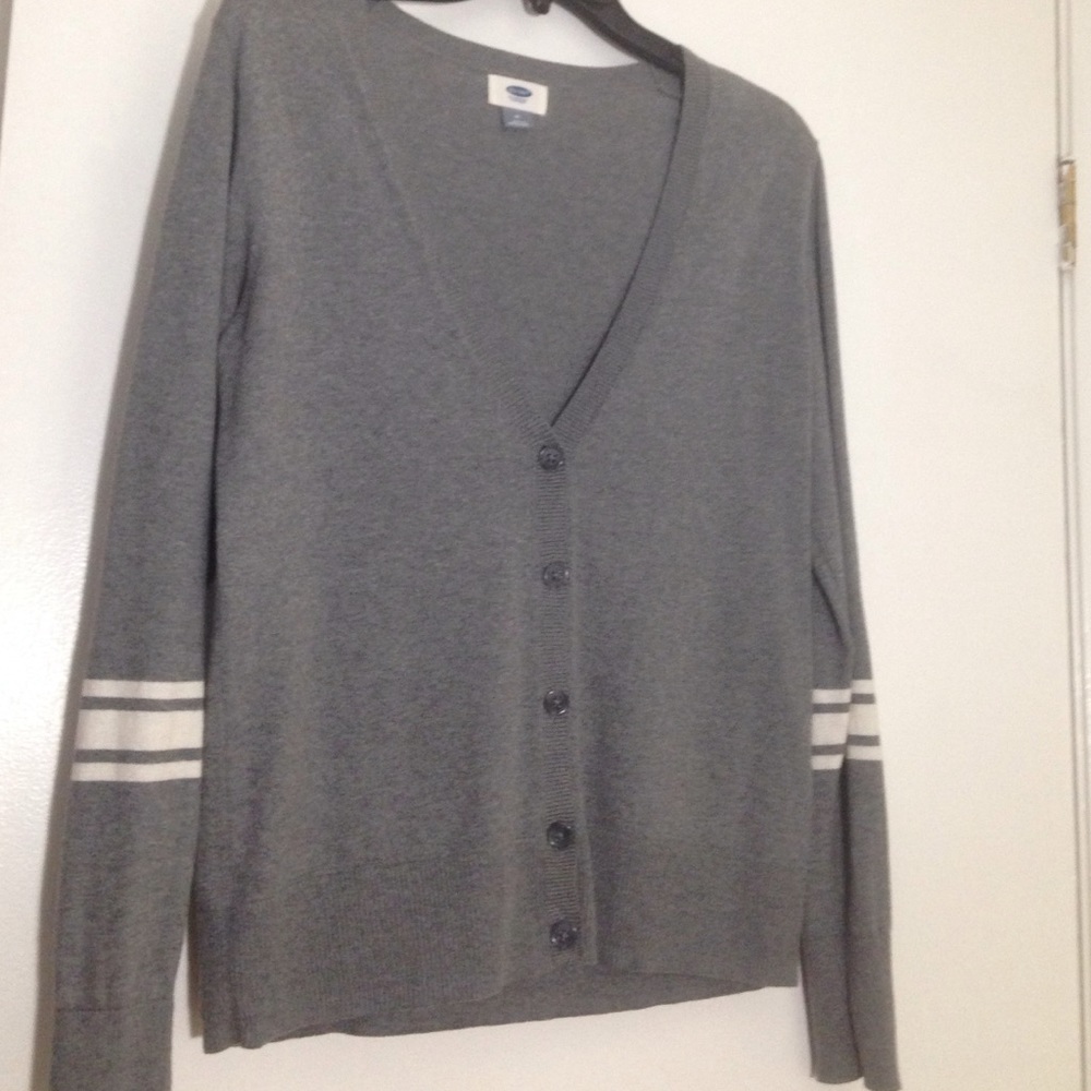Gray button cardigan