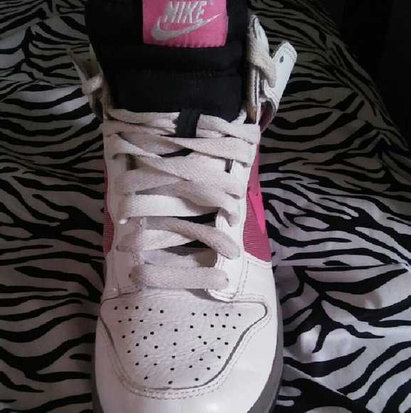 Nike Dunk High (white / dark pink / pink clay - Picture 1 of 3