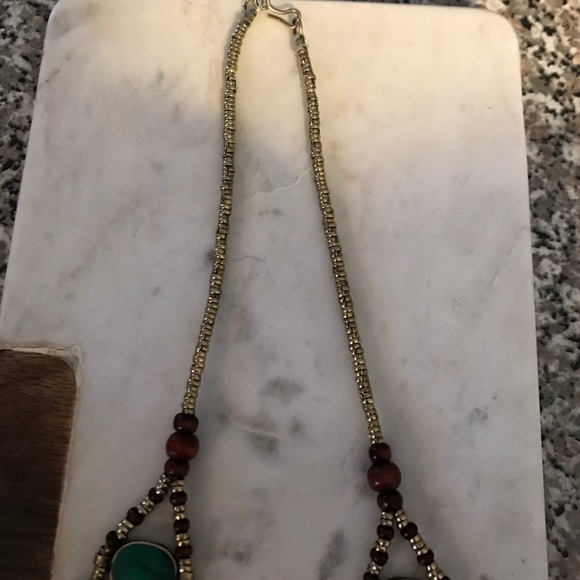 Enamel necklace 3 tier drop details - Picture 2 of 6