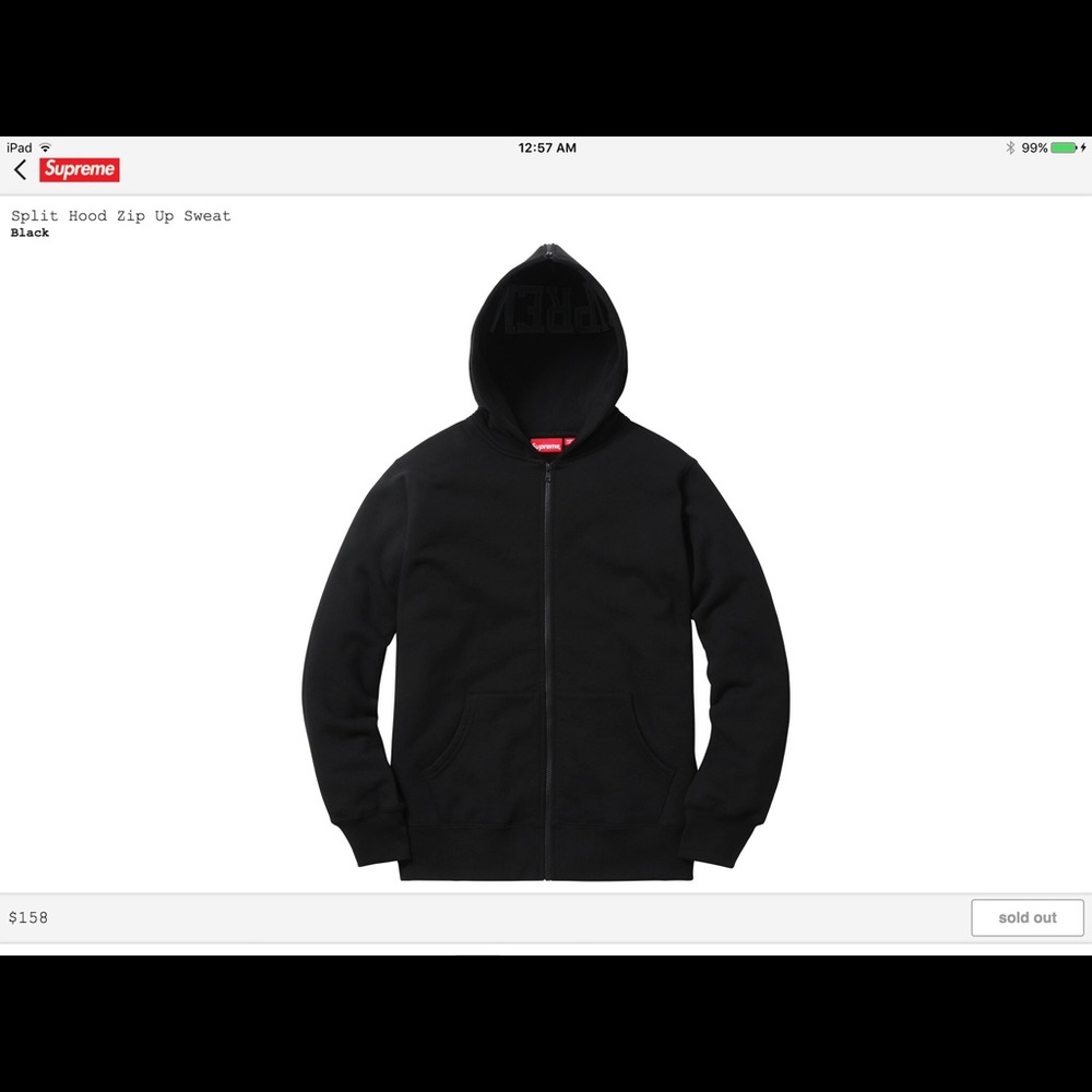 Supreme Zip Hood