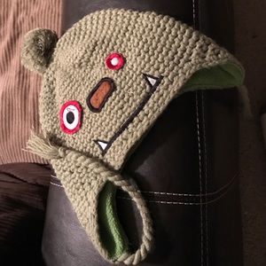 Cute green, monster beanie.