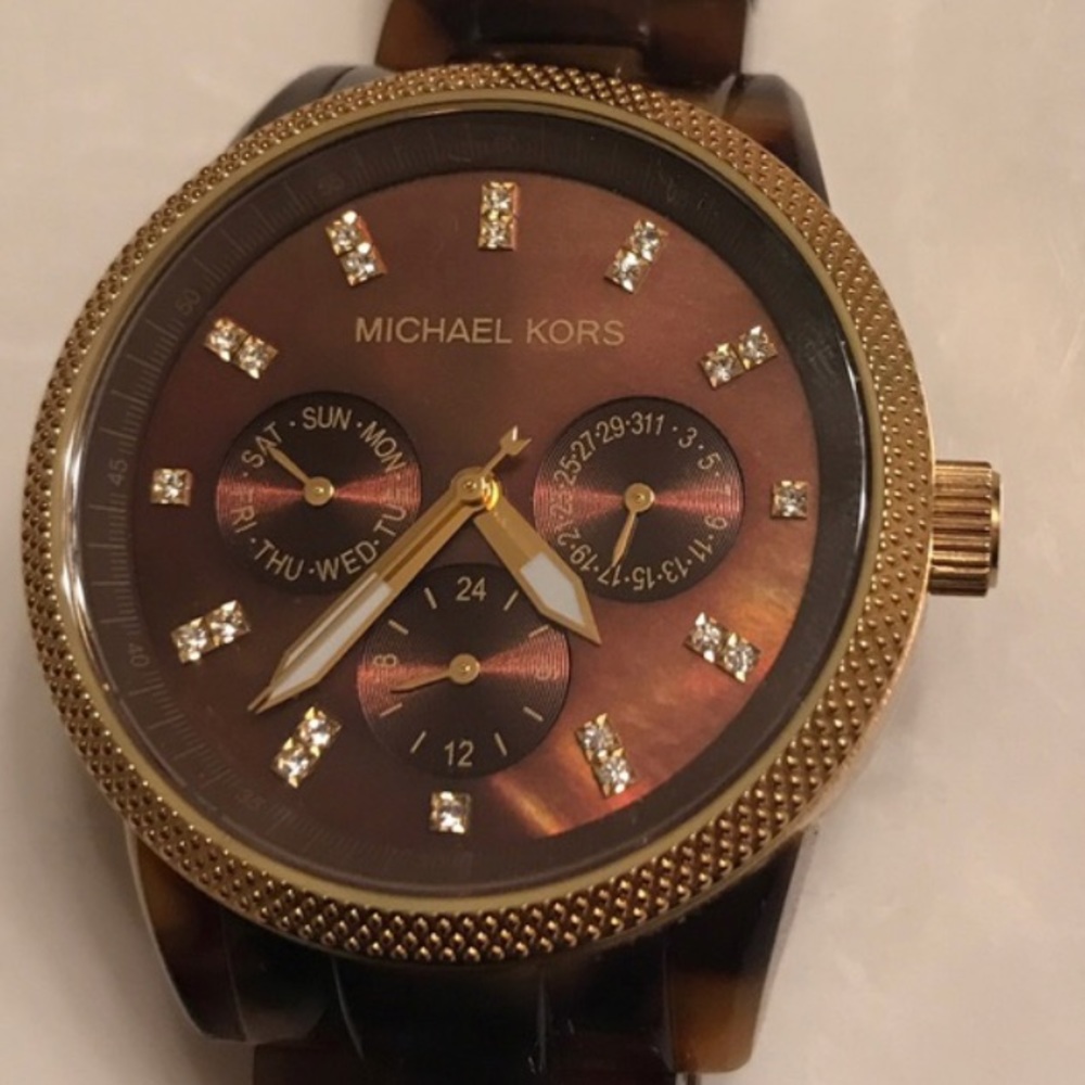 Michael Kors 5038 tortoise shell watch