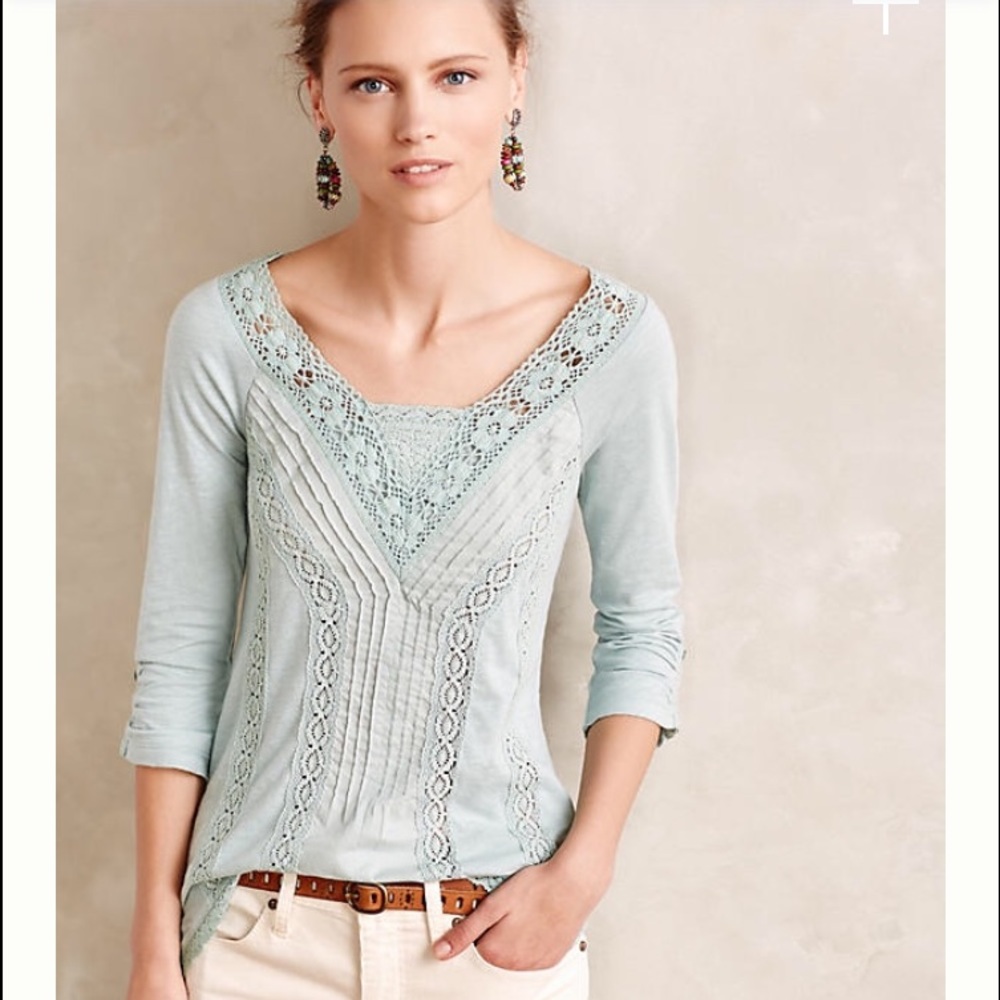Anthropologie Meadow Rue "Lace Medley Top"