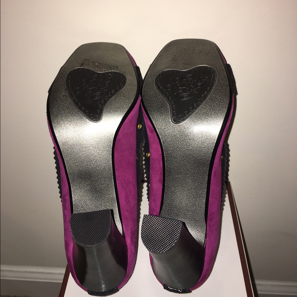 Naughty Monkey squared toe suede heels - Picture 4 of 4
