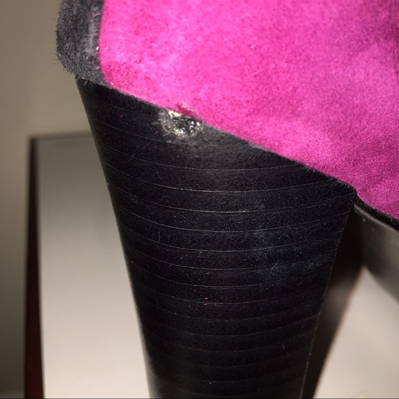 Naughty Monkey squared toe suede heels - Picture 3 of 4