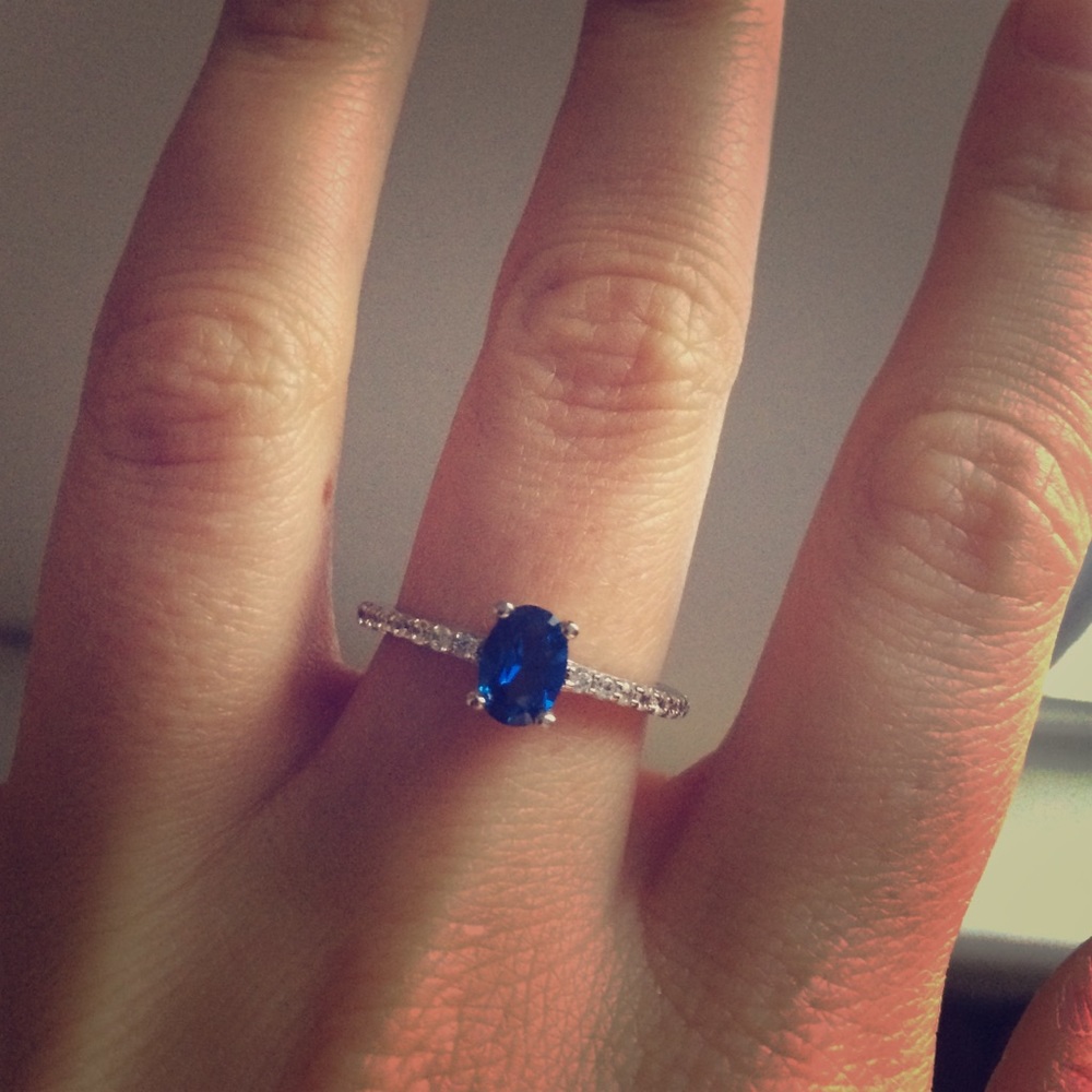 Sterling silver and Swarovski crystal ring