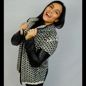 Jacket wit Vegan Leather mix