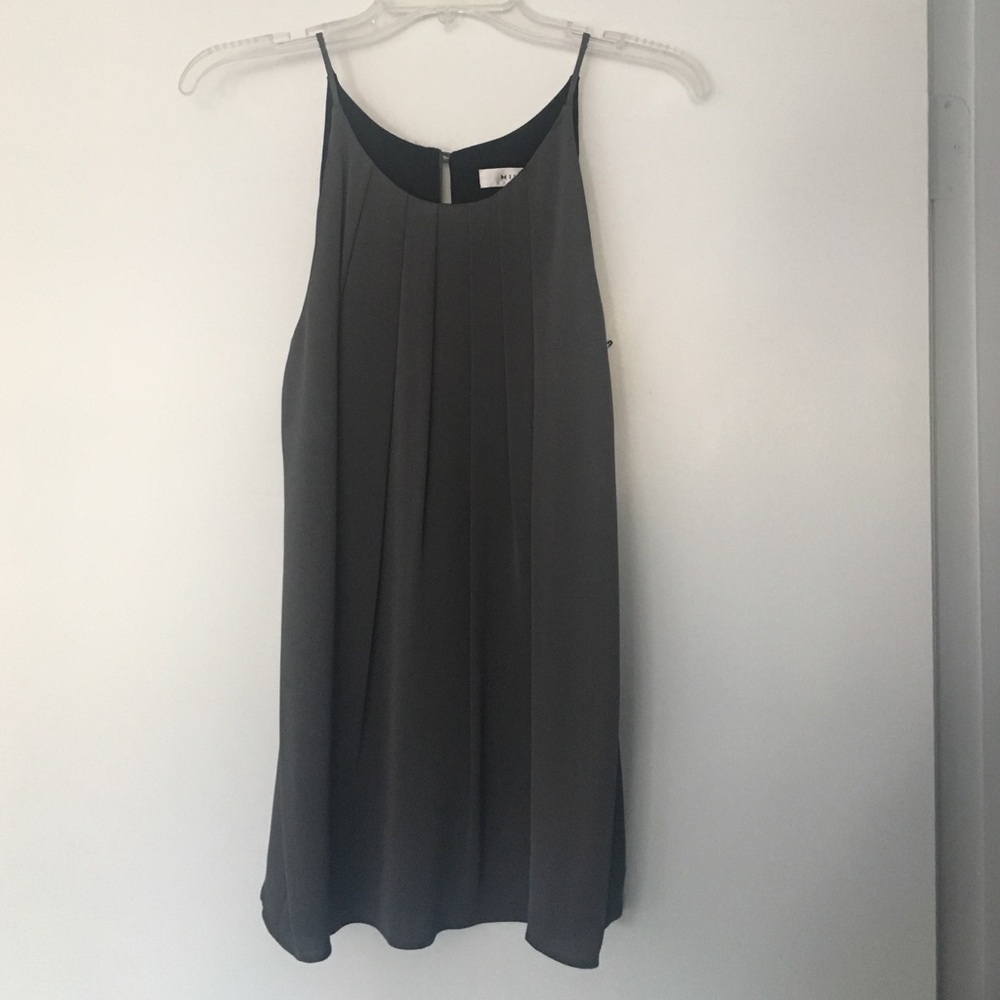 Milly Slate Grey Silk Top
