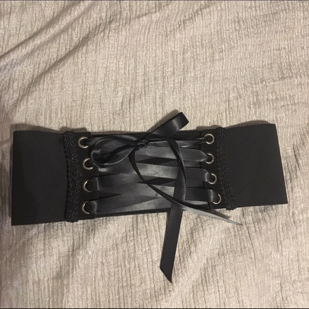 Via Spiga black corset belt