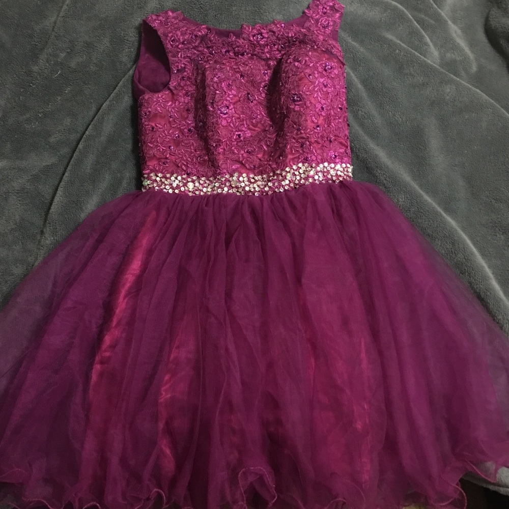 Grape colored homecoming dress