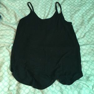 Plain black tank top
