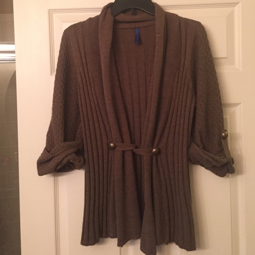 Beautiful brown open sweater
