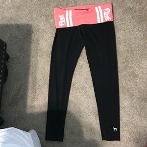 M PINK BY VS CROPPED YOGA LEGGINGS