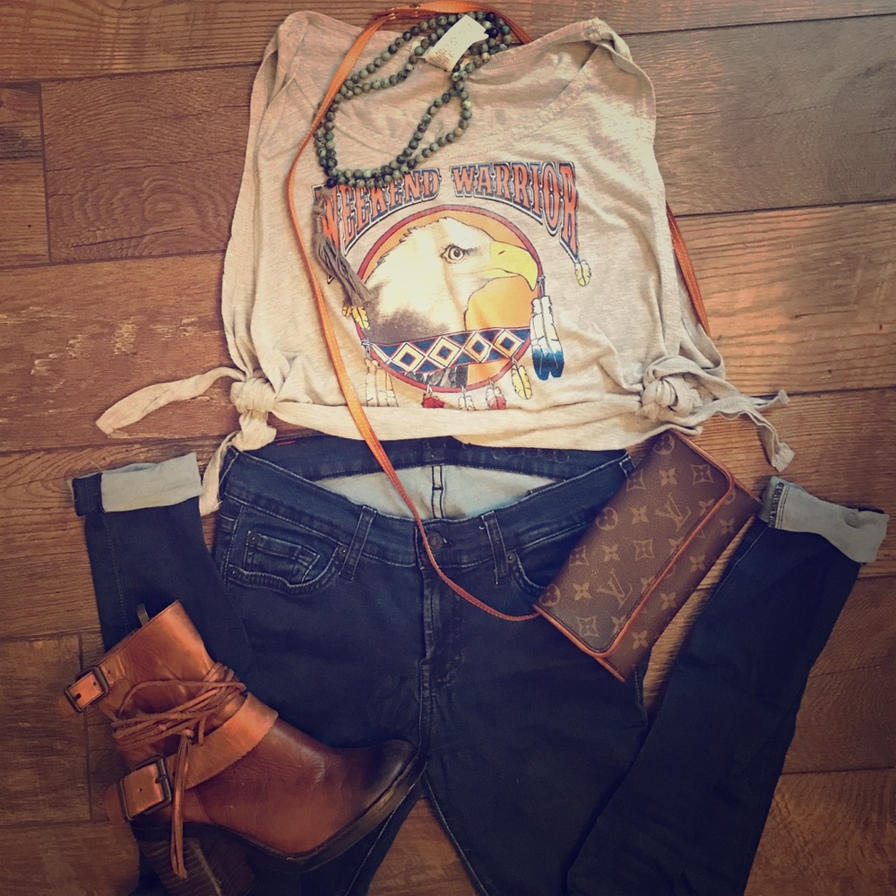 Forever 21 Weekend Warrior Crop Tank w/ open sides