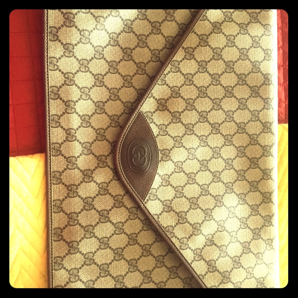 Gucci Brown Envelope Clutch