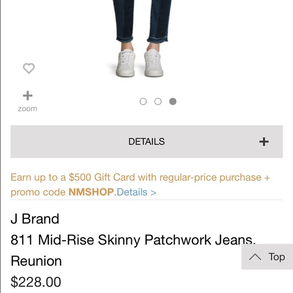 Sold J Brand NWT Mid- skinny Patchwork Jeans Sz 25 - Picture 3 of 3