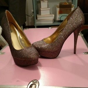 NWOT Charlotte Russe glitter pumps