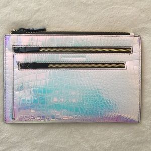 French Connection Hologram Clutch NEW never used