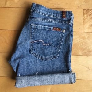 7 for all mankind cut off jean shorts 29