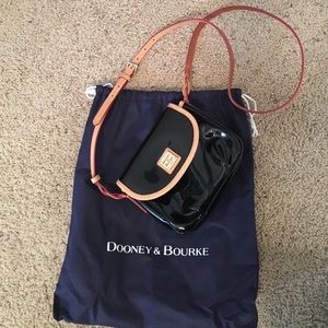 Black patent leather cross body