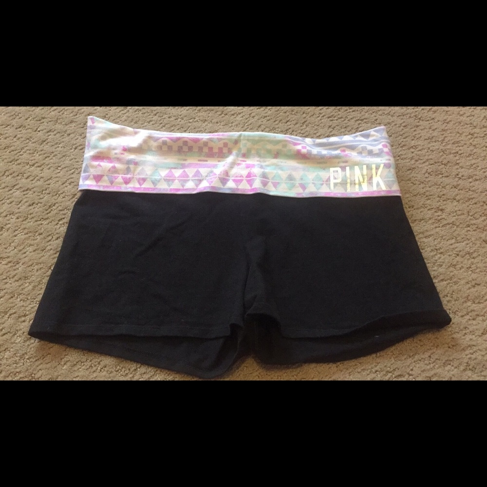 PINK Victoria's Secret spandex black shorts!