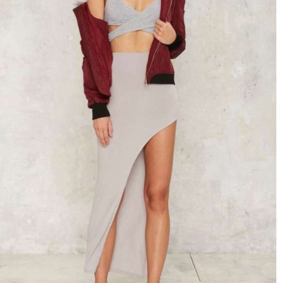 Nasty Gal Dresses & Skirts - NWT asymmetrical grey skirt