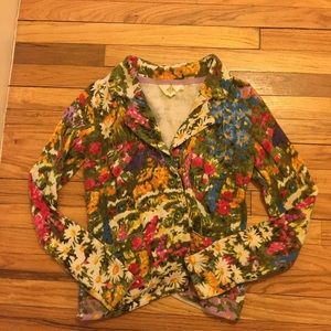 Anthropologie HWR large cotton blazer
