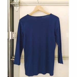 Jones New York Tops - *NEW* Royal blue stretchy knit 3/4 sleeve top Jones New York Tops - *NEW* Royal blue stretchy knit 3/4 sleeve top