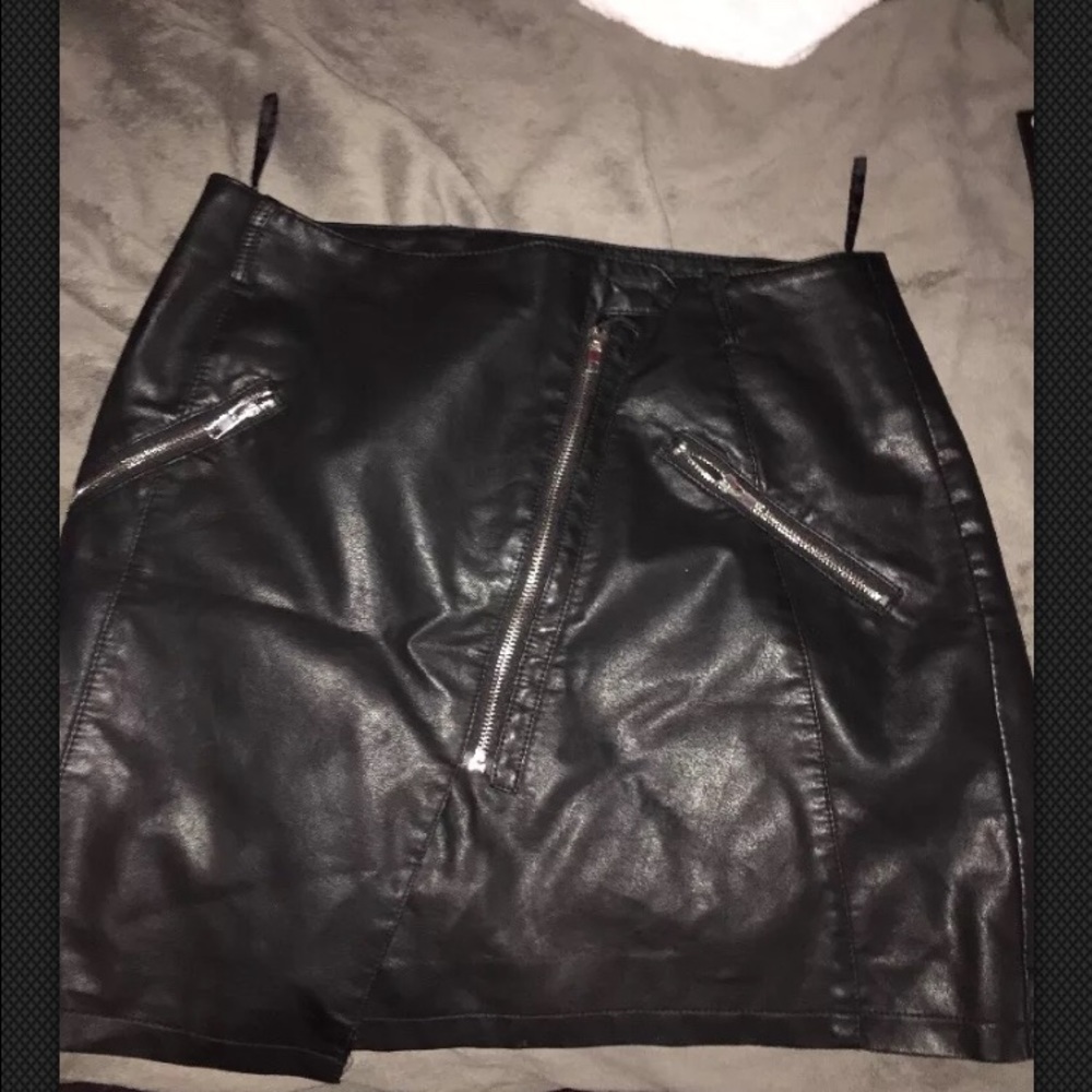 Black Forever 21 Leather Skirt