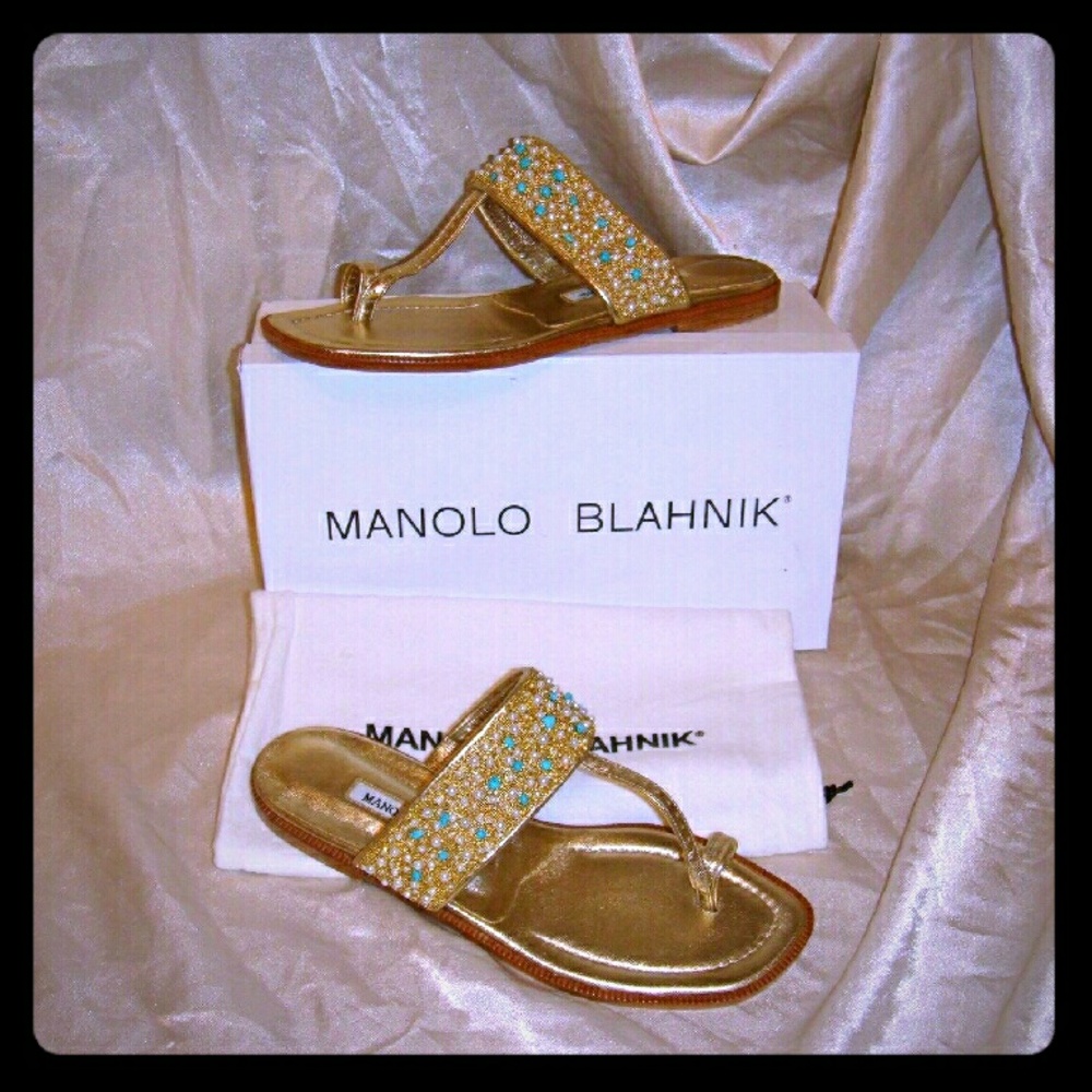 Manolo classic flip flop (Euro Size 38.5)