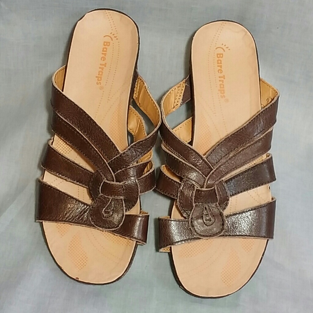 Women's Bare Traps Sandals Brown 8.5 M Leather