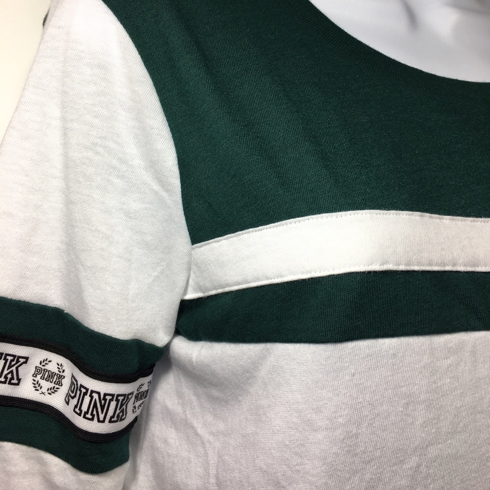 PINK 3/4 Sleeve Dark Green Tee⬇️ClosetCleanout⬇️