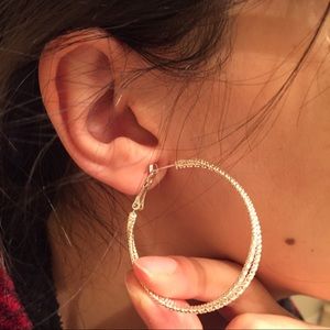 Silver plated hoop earrings