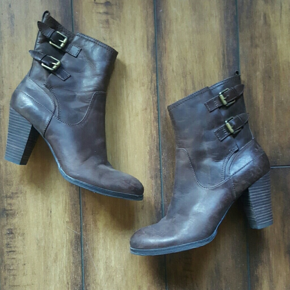 biala brown leather boots