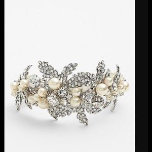 Nina "Hallie" faux pearl and crystal bracelet