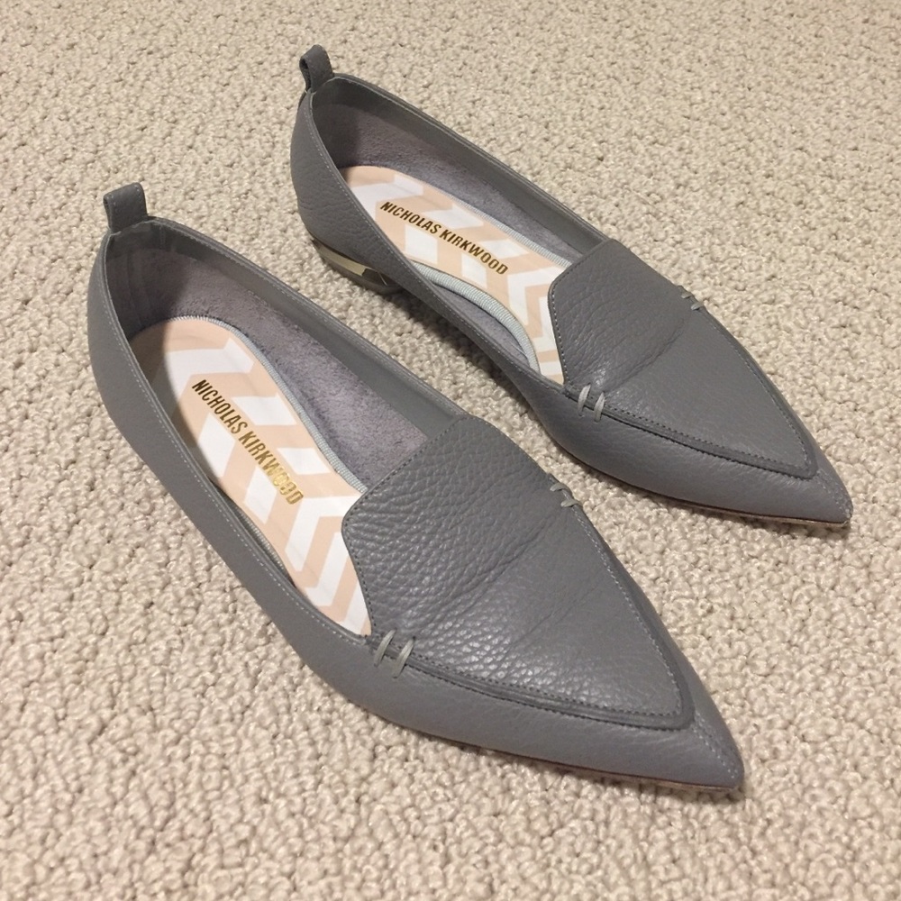 Nicholas Kirkwood Beya Flats (Gray)