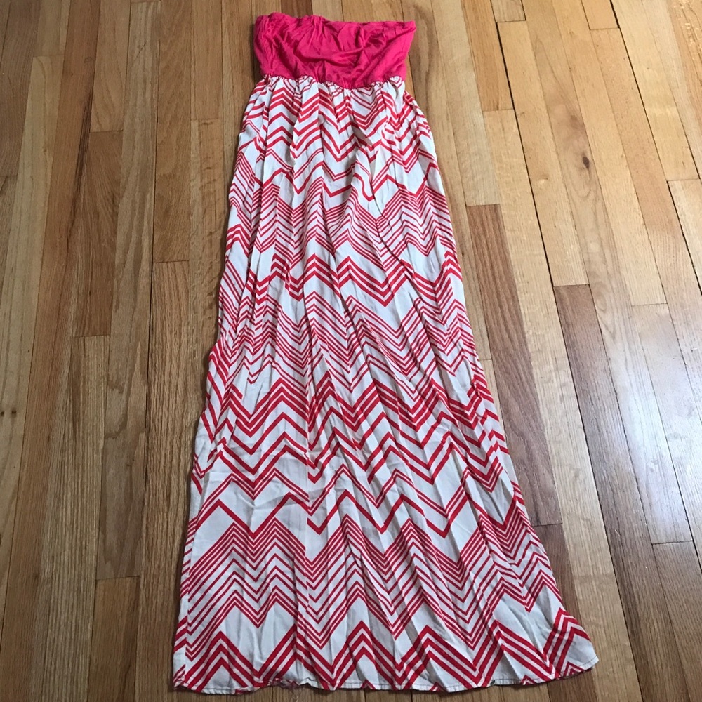 Maxi strapless dress S