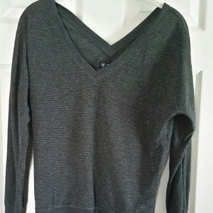 American Eagle gray striped tee